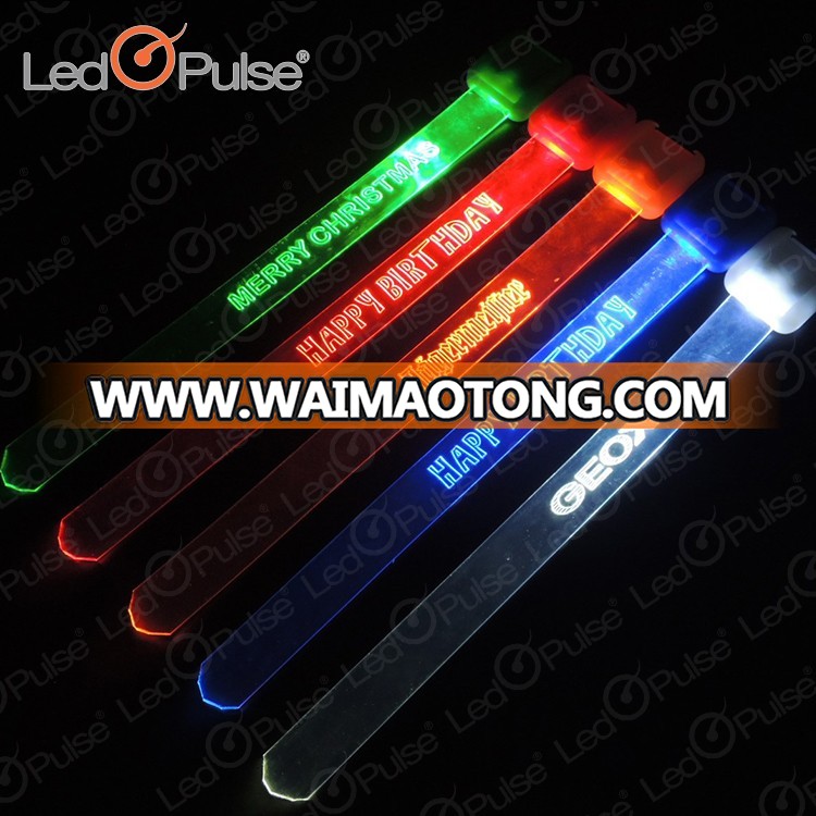 Wedding Souvenirs Promotional Gift TPU LED Bracelet Flashing Led Light