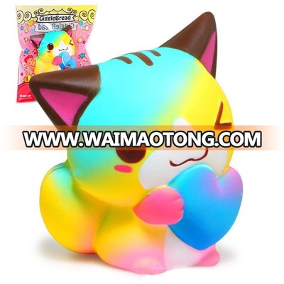 Wholesale Slow Rising Squishies Rainbow Cat Cream Scented Squishy Squeeze Kid Toy