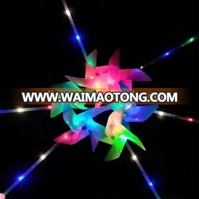 Wholesale coloful flashing LED windmill LED-light windmill toys for kids