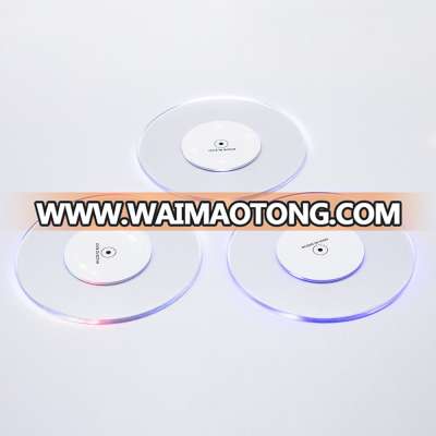 Wholesale Ultra-thin Round Acrylic LED Light Cup Mat Coaster