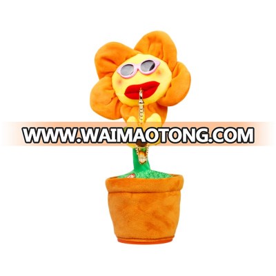 2018 New Creative Bluetooth Singing and Shaking Sunflower Plush Gift for Kids Girlfriend