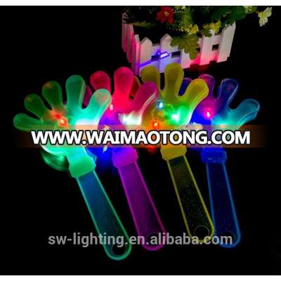 Factory Cheap price Customized logo led grow hand clapper cheering toy plastic PP noise maker hand clappers