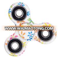 in Stock Anti-Anxiety 360 Colorful Pattern Print Fidget Spinner Premium EDC Tri-Spinner Fidget Kids Toy Hand Fidget Spinner