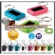 3 LED solar keychain flashlight mini solar key ring light