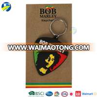 F J brand wholesale keychain manufacturers in china bob marley pvc keyring