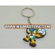 football guy rubbe charm metal keychain for promotion